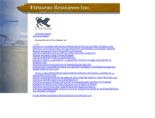 Tablet Screenshot of etruscanpressreleases.com